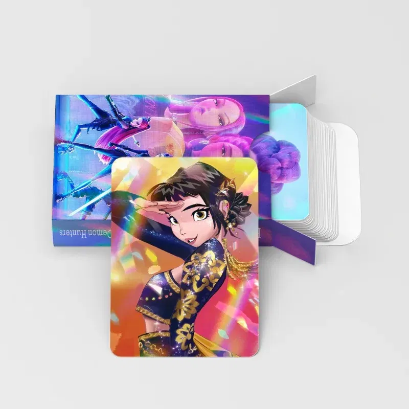 Color: Red - Kpop Demon Hunters Cards Anime Cartoon Saja Boys Toys Kids Party Cosplay Game Card Collection Photos Perimeter Children Gifts