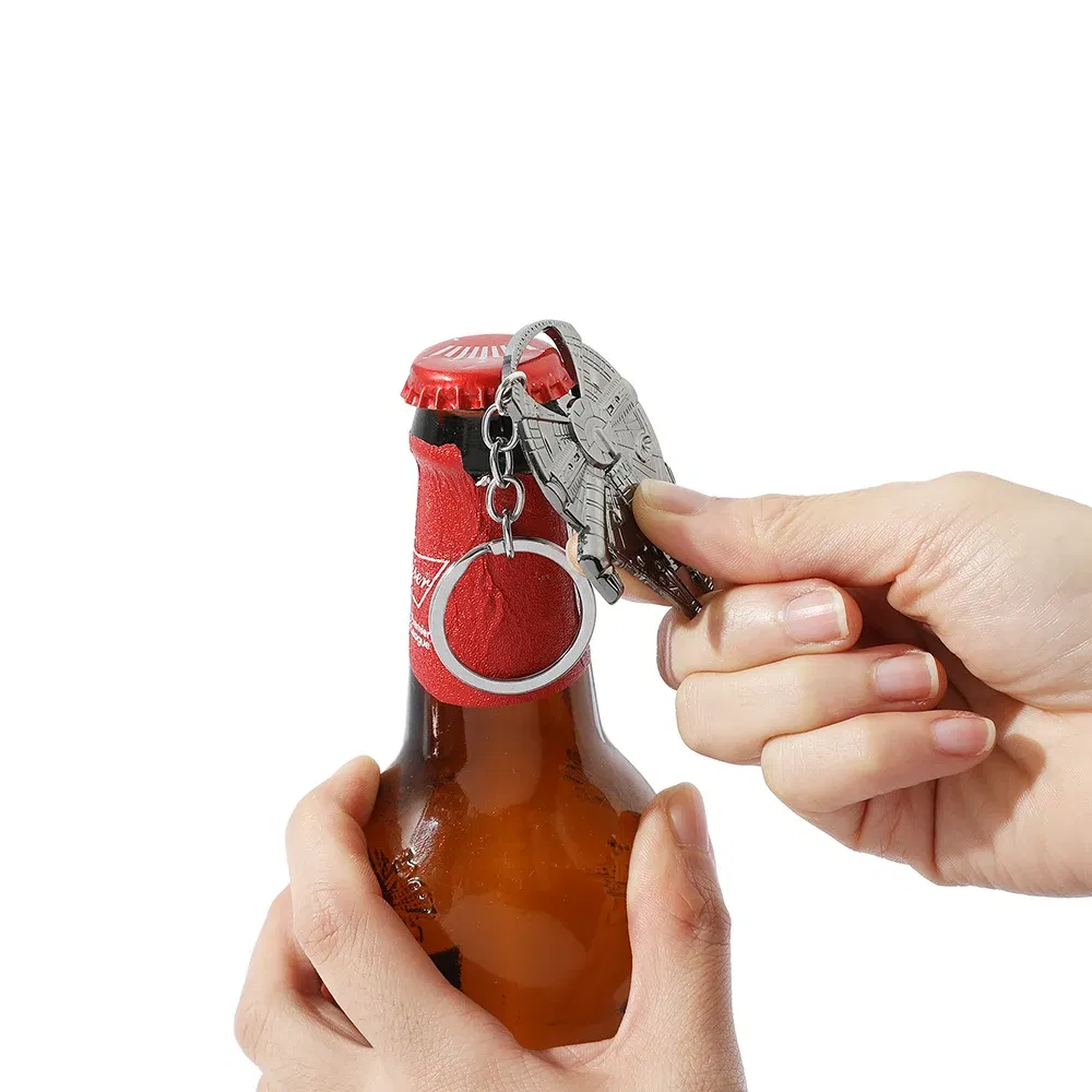 Color: GRAY, Ships From: CHINA - Disney Star Wars Keychain Spaceship Darth Vader Robot BB 8 Metal Pendant KeyRings Beer Bottle Opener Movie Jewelry for Men Gifts