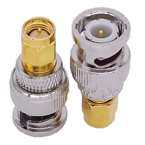 Color: green - Q9 BNC To SMA Adapter SMA Male Female To BNC Male Female Straight  Coaxial RF Connector