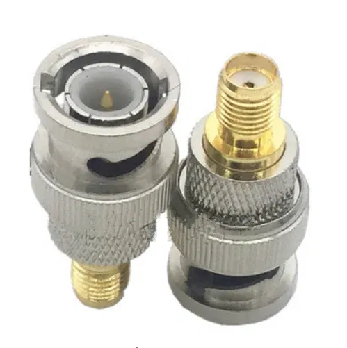 Color: green - Q9 BNC To SMA Adapter SMA Male Female To BNC Male Female Straight  Coaxial RF Connector