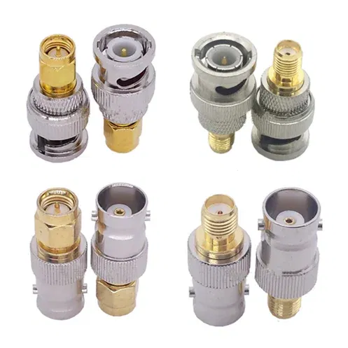 Color: green - Q9 BNC To SMA Adapter SMA Male Female To BNC Male Female Straight  Coaxial RF Connector