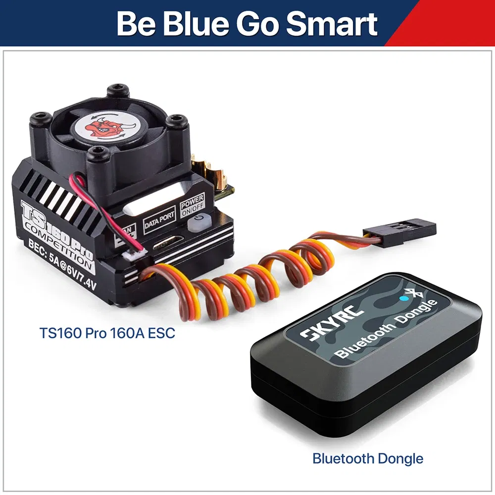 Color: WHITE - SKYRC TORO TS160 160A Brushless Sensored ESC w/6V/7.4V BEC For 1/10 Touring Car Buggy Crawlers