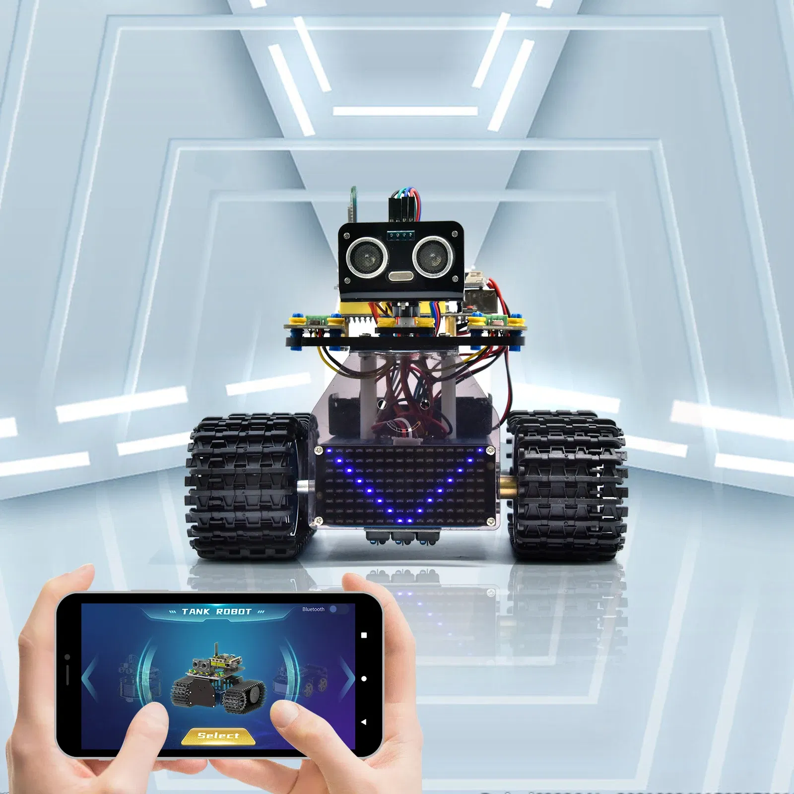 Newly Version! Keyestudio Mini Tank Robot Car V3.0 For Arduino Robot Car Kit DIY Electronic Kit STEM Kids Programmable Toys