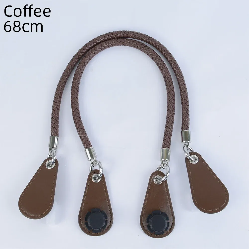 Color: Silver, Ships From: CHINA - New 1 pair Obag PU Woven braided leather Rope Handles straps round handlefor O Bag accessoires