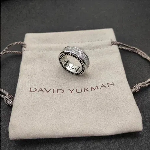 Gem Color: WHITE, Ring Size: 9 - Get Your Sparkle On With 2024'S Latest Fashion Accessory - S925 Silver Dy Ring With Jewel Accents!