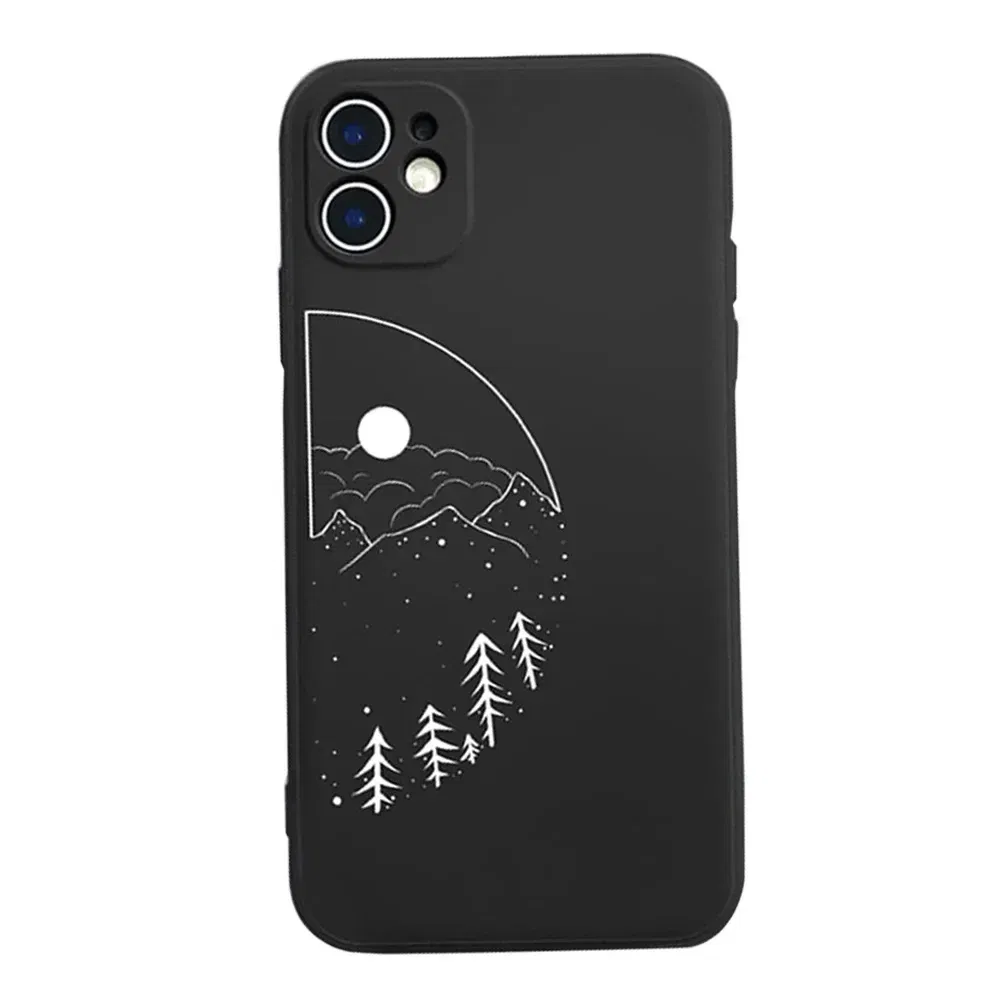 Color: Clear, Material: Silicon - Couple Black and White Love Sun Moon Case For Samsung Galaxy S10 S20 S21 S22 S23 S24 FE Plus Ultra Note 20 Silicone Phone Case