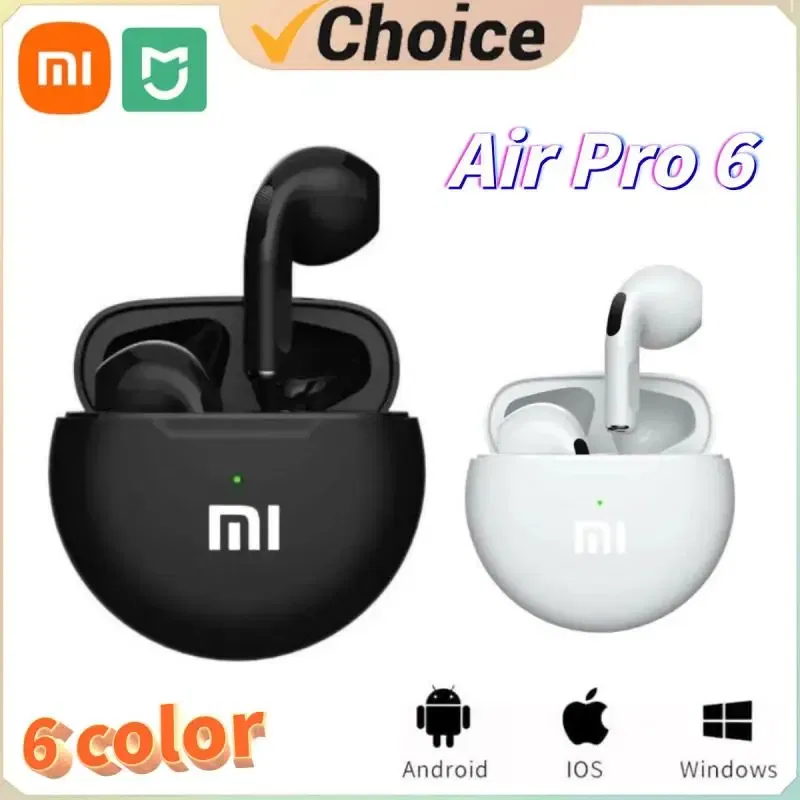 Color: green, Ships From: CHINA - Mijia Xiaomi Air Pro 6 TWS Wireless Bluetooth Headset Mini Pods Earbuds Earpods Earphone For Android IPhone Headphones Original