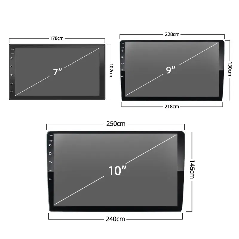 Color: GRAY, Ships From: CHINA - Car radio with GPS Multimedia player with Android 12 7/9/10''2 Din Universal Stereo Carplay AUTO for Volkswagen, Nissan, Hyundai