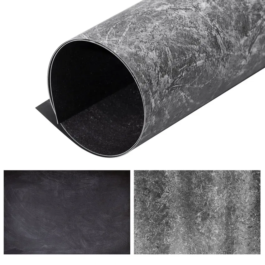 Color: SKY BLUE, Size (mm): 150*200 - 60X90cm Double Sides PVC Background Photography Backdrop Photo Backdrops Paper Waterproof Anti-wrinkle For Food Jewelry