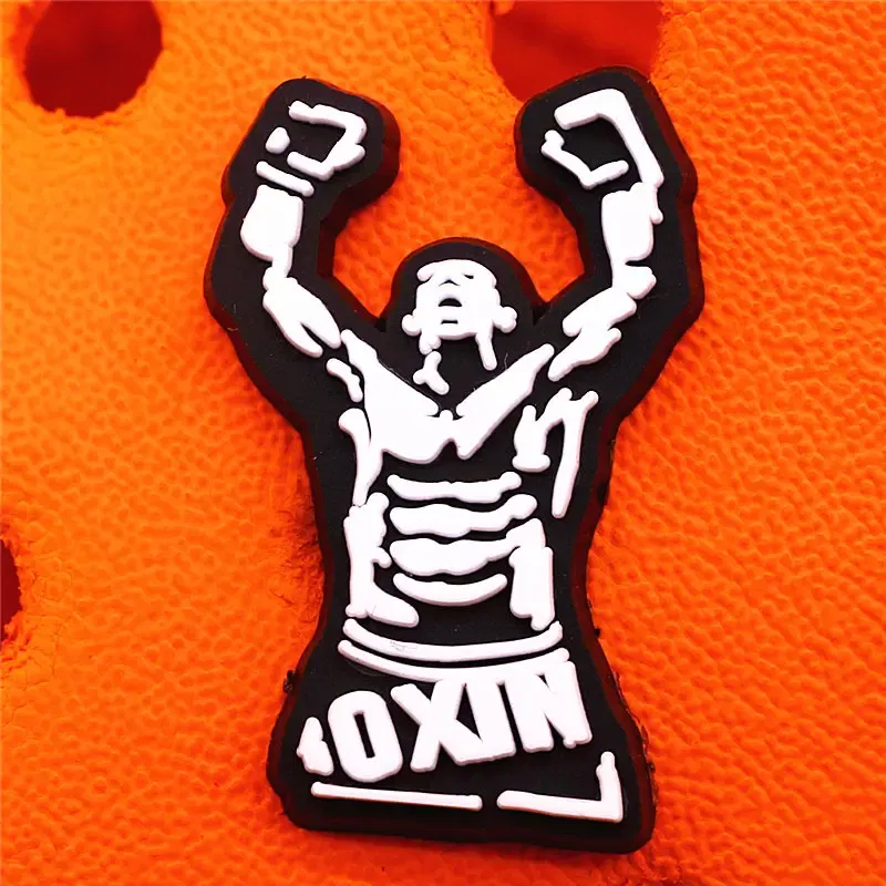 Color: Ivory, Ships From: CHINA - 1Pcs Boxing Champion Style Sandals Shoe Charms Accessories PVC MMA VS One Clogs Pins Badges Shoe Clips Buckle Fit Kids