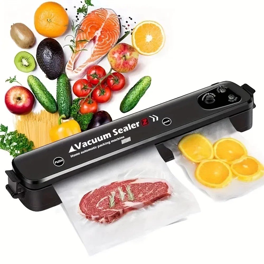 Color: Gold - Electric Vacuum Sealers Food Sealer Machine Foods Fresh Storage Vacuum Sealer Machine Plastic Bags Sealer For Storage Food