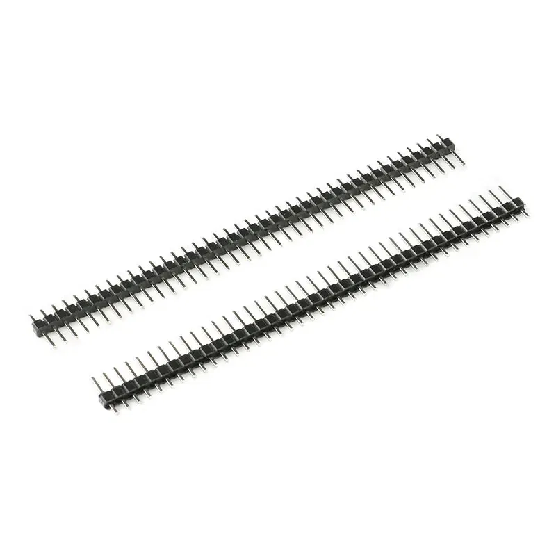 10pcs 40 Pin 1x40 Single Row Male 2.54 Breakable Pin Header Connector Strip for Arduino Black