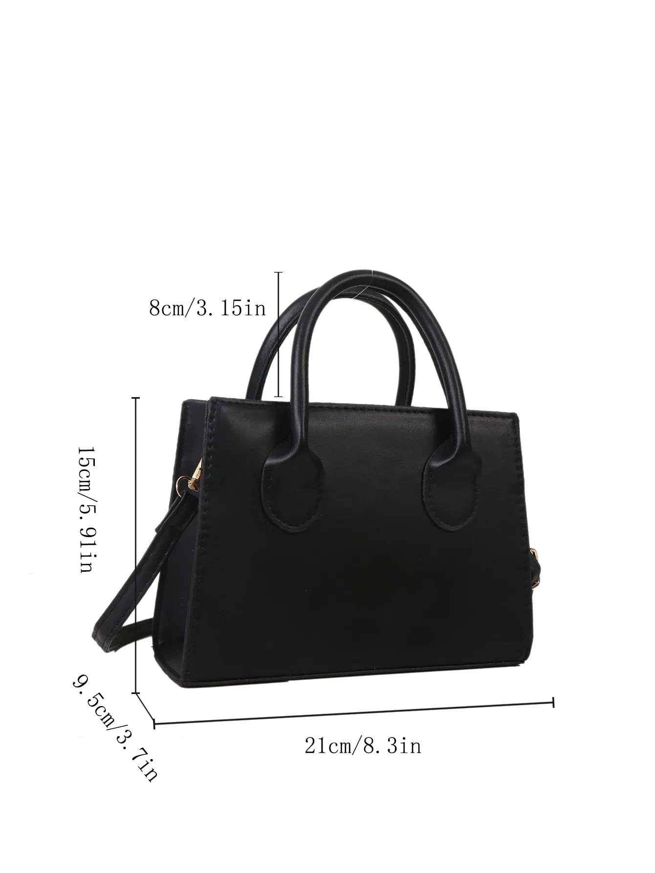 Color: black - PU Leather Casual Crossbody Bags for Women Ladies Luxury Designer Tote Handbag Female Large Capacity Travel Shoulder Bag Sac