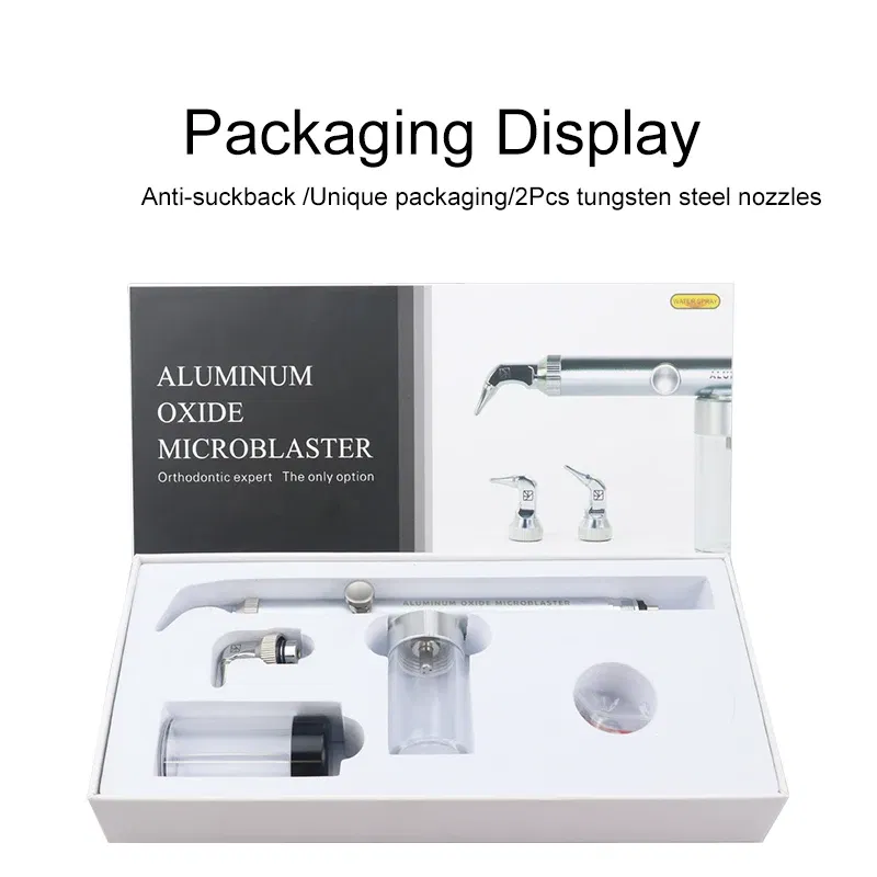 Color: GRAY - 2in1 Dental Aluminum Oxide Micro blaster Dental Alumina Air Abrasion Polisher Microetcher Sandblasting Sandblaster Lab Dentistry