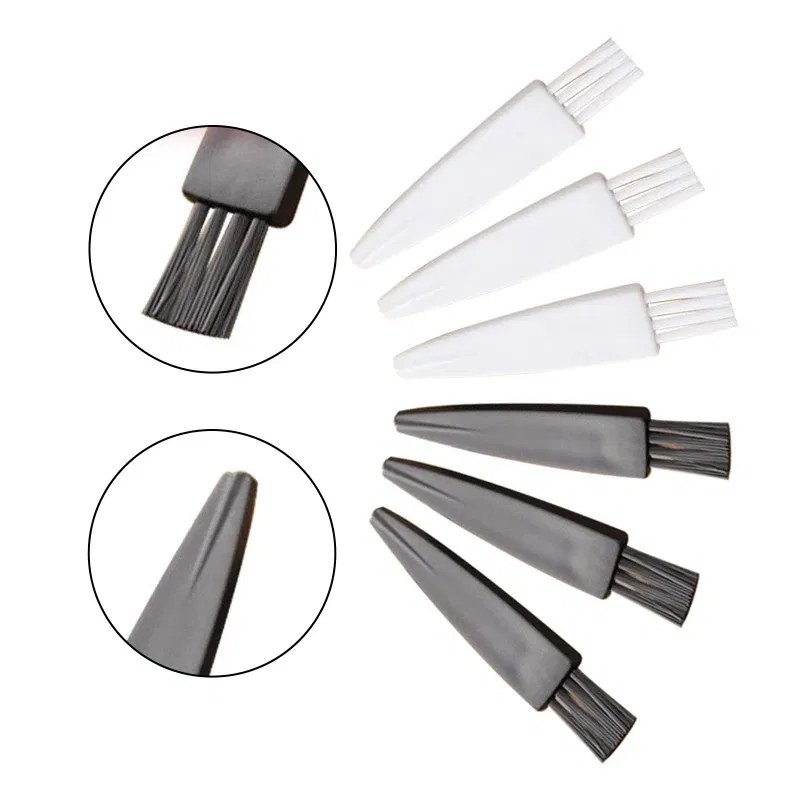 Color: WHITE - 20pcs Mini Brushes Cleaning Dust Remover Anti Static Nylon Bristles PP Handle Portable Tool PC Keyboards Phone Electronic Device