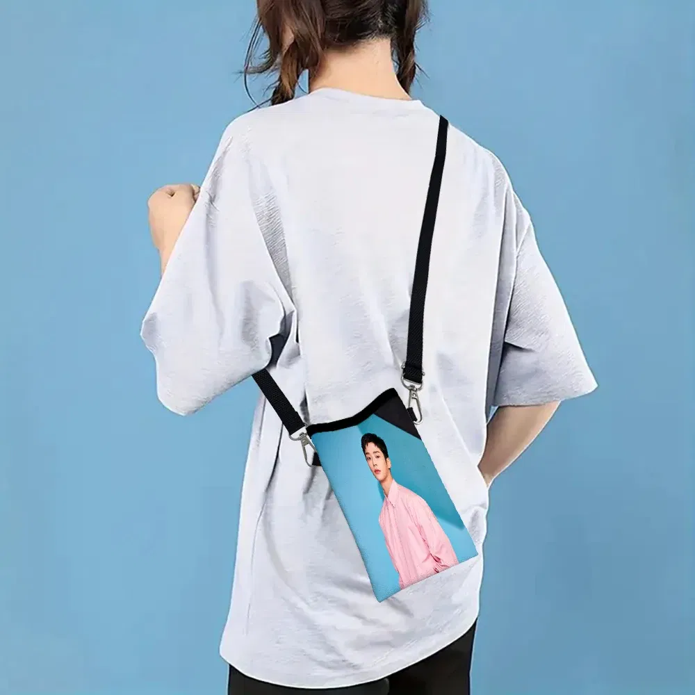 Color: Gold, Size: Extra Large - SF9 Rowoon Print Phone Bag Adjustable Detachable Strap Designed Women Crossbody Bag Convertible Shoulder Bag3.3