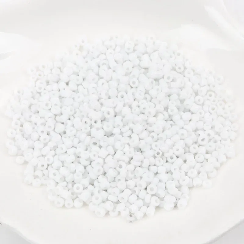 Color: WHITE, Item Diameter: 2mm - 150-1000pcs 2/3/4mm Charm Czech Glass Seed Beads DIY Bracelet Necklace Beads For Jewelry Making DIY Earring Necklace