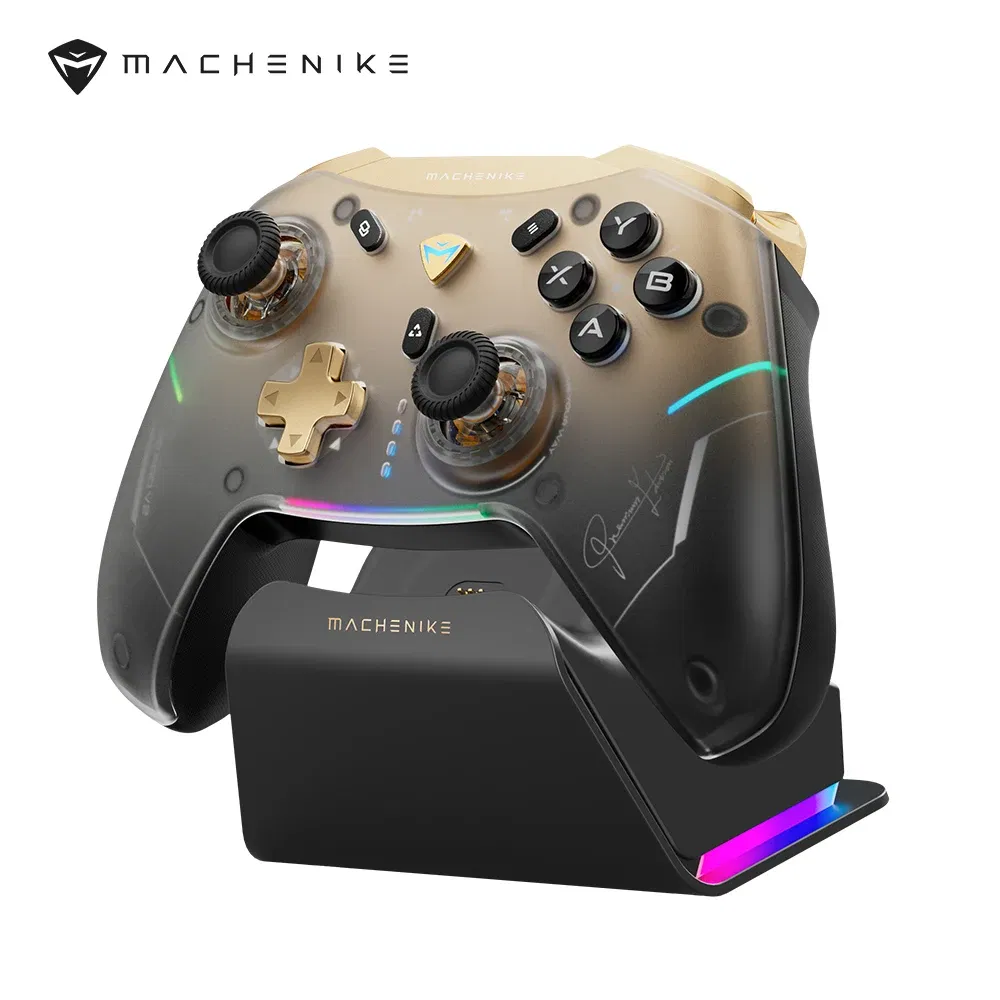 Color: Gold - MACHENIKE G5Pro V2 Ultimate Gaming Controller Optical Trigger ABXY Button Hot-Swappable Joystick 4K Resolution For Switch PC