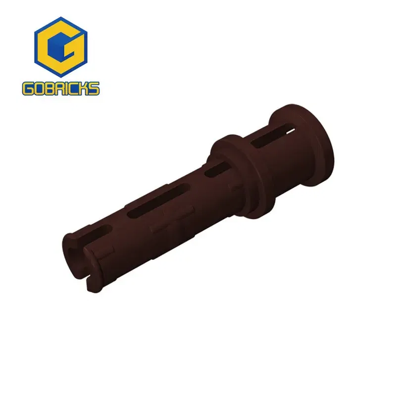 Color: Dark Tan - Gobricks 10PCS Bricks Technical Pin 3L with Friction Ridges Lengthwise and Stop Bush Compatible With 32054 Assembles Block