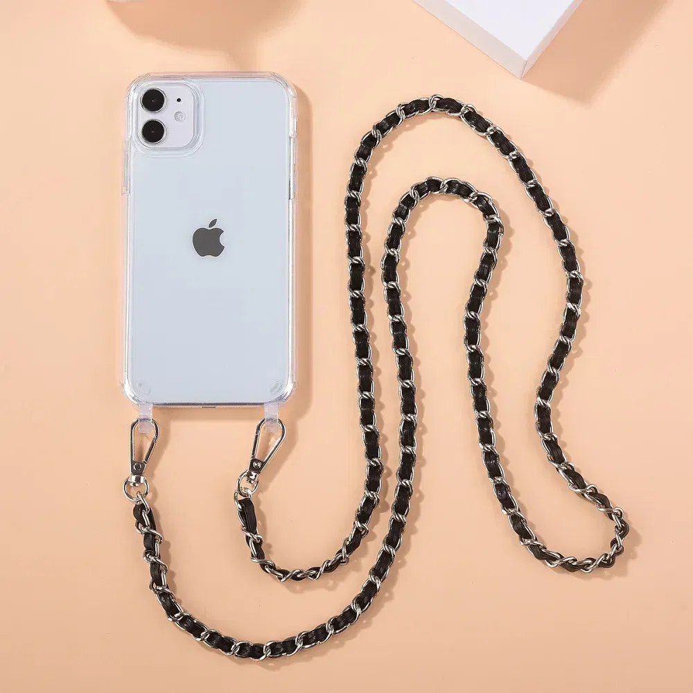 Color: Beige, Bundle: Case & Strap, Material: PVC - Crossbody Lanyard Necklace Pearl Bracelet Phone Case with Chain for Iphone 13 12 14 Pro Max 15 X XS 6S 7 8 Plus Cover with Strap