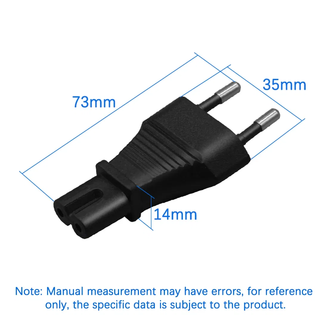 Color: Other, Standard: Other - JORINDO EU TO IEC320 C7 conversion plug, European 2 Pin Male plug to IEC 320 C7 RIght Angle AC adapter