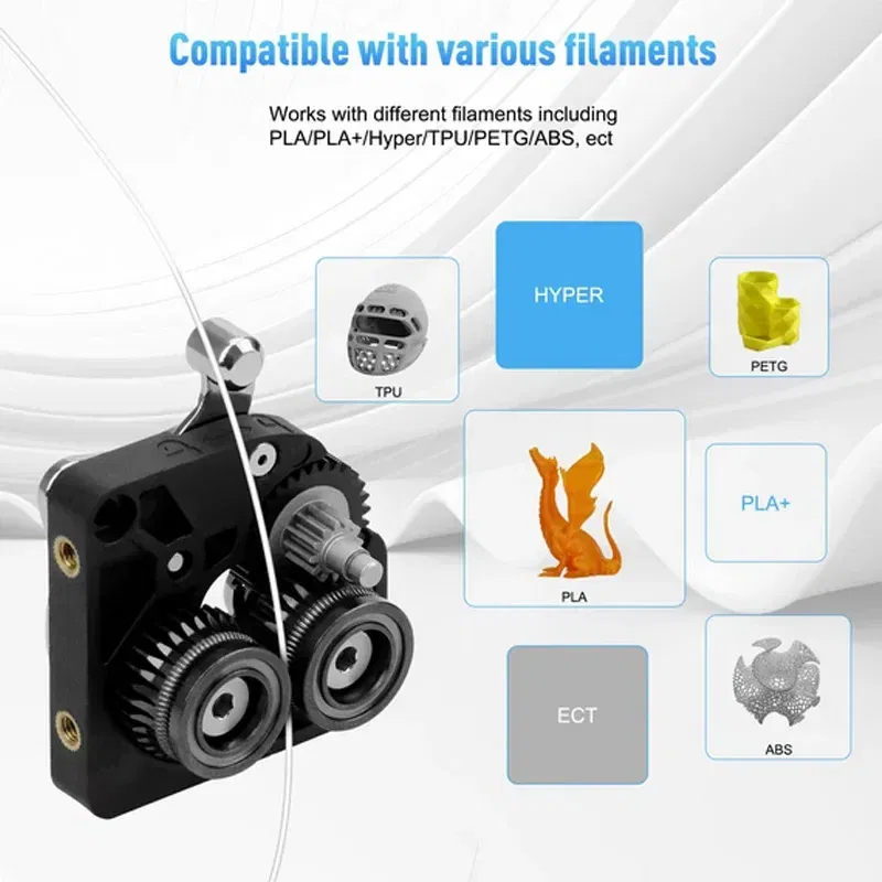 Color: Red - 2pcs/lot CR K1C K1 Gear All Metal Filament Drive Gear for Creality K1 Max Extruder Nickel Plated DLC Coating High Hardness Wear