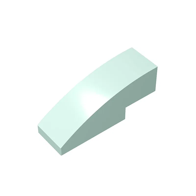 Color: Dark Green - Gobricks 10PCS Assembles 50950 3x1 curved oblique brick Building Blocks Bricks Bulk Model City Classic Toy Boys Girls Kids Gift