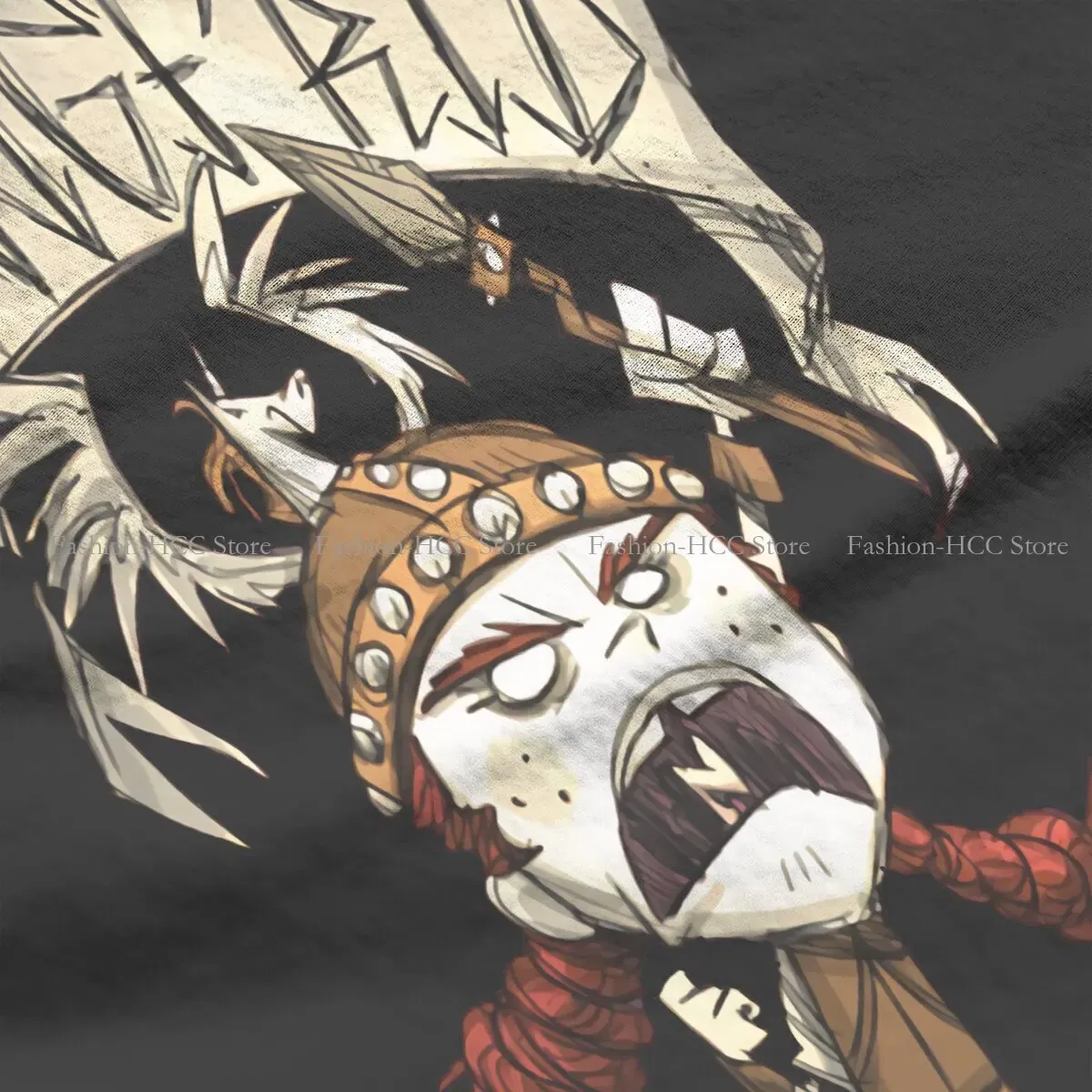 Color: black, Size: XXXL - Wigfrid Casual Polyester TShirt Dont Starve Style Tops Comfortable T Shirt Female