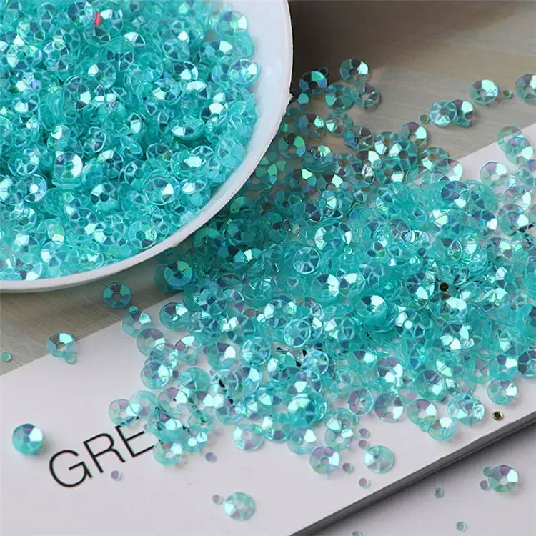 Color: Antique Zinc - 10g/pack 3mm Cup PVC Round Transparent Crystal Loose Sequins Sewing Wedding Craft Women Kids DIY Garment Nail Accessories