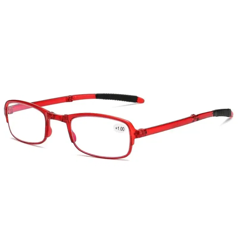 Frame Color: Black, Eye Prescription: +200 - Folding Reading Glasses Women's Presbyopia Glasses Ultra Light Fashionable Portable Anti Blue Light Men's TR90 Eyewears Glasses