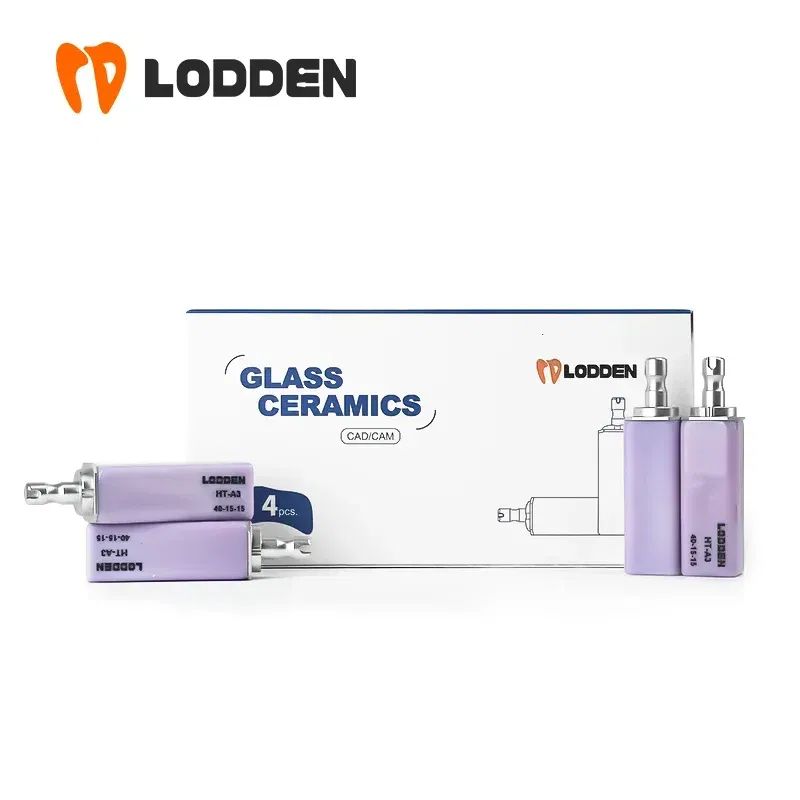 Color: Dark purple - 4pcs/box Dental Lithium Disilicate(Glass Ceramic) B40 Cube LT/HT for CAD CAM Inlay Veneer Crown Sirona cerec milling system