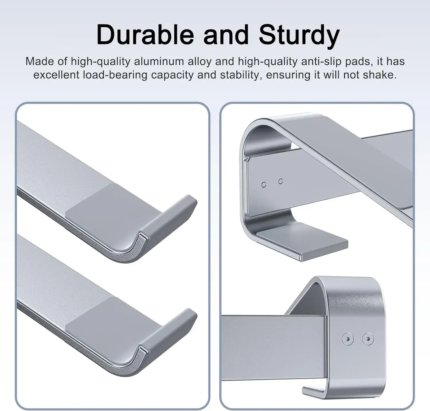 Color: black - Aluminum Laptop Cooling Stand Riser for Desk Macbook Pro Air Dell HP Lenovo Notebook Computer Holder Bracket Support Accessories