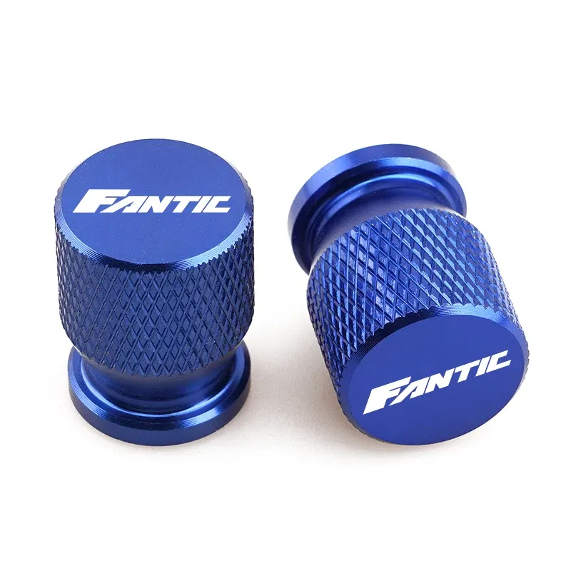 Color: Blue - Motorcycle Tire Valve Caps Fit For FANTIC CABALLERO FLAT TRACK 125 250 500 RALLY/SCRAMBLER 500 ENDURO RANGE XE125/XEF250 450/XE5