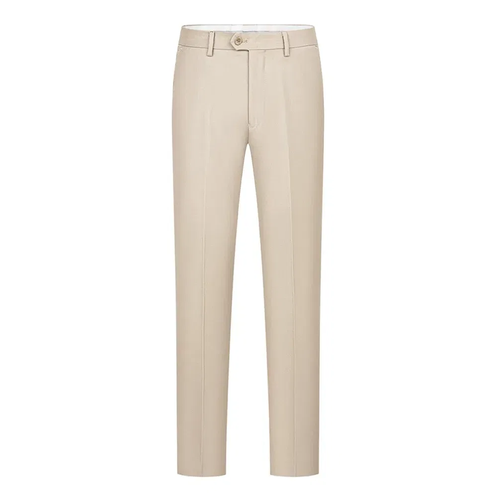 Color: Beige, Size: XXL - New fashion jacquard beige suit slim single breasted elegant formal best man suit