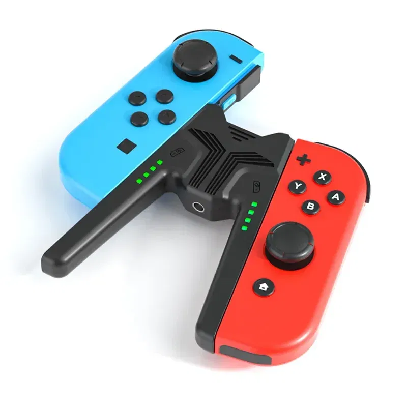 Color: Black - Aolion Charging Grip Bracket for Switch Joycon Handle Gaming Controller Grip Charging Station for Nintendo Switch Accessories