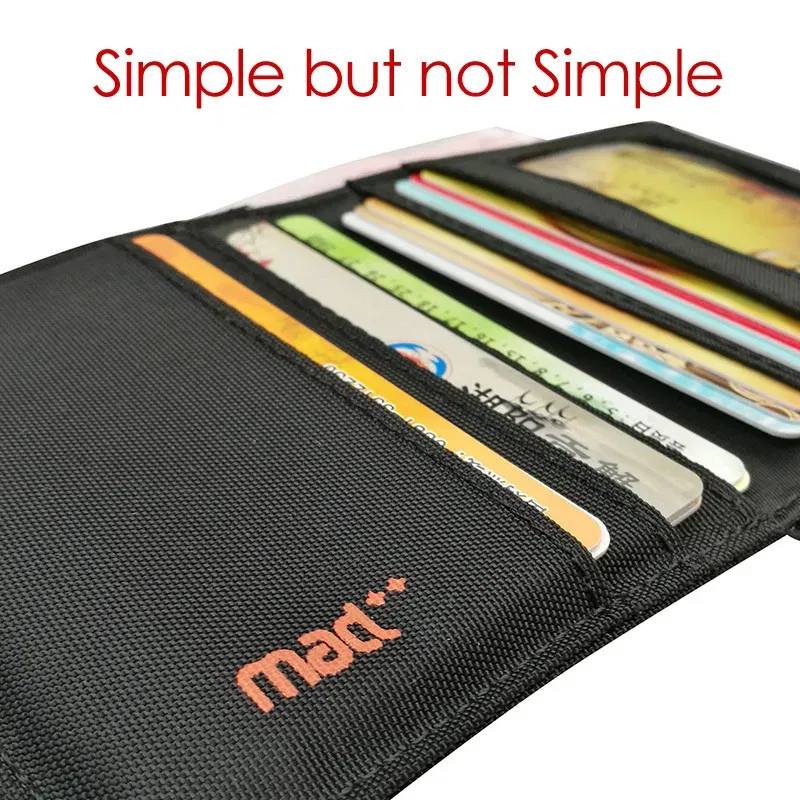 Color: black - 2023 Minimalist Slim Nylon Wallet For Men Women Slimline Ultra Thin Mini Small Male Female Zipper Coin Purse Compact Money Bag
