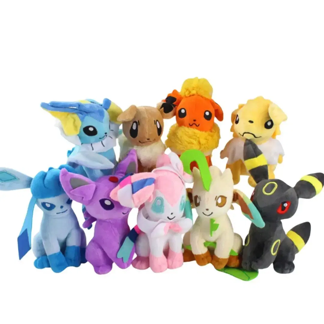 Color: Orchid - Pokemon Stuffed Plush Doll Toy 20CM Pikachu Eevee Glaceon Leafeon Umbreon Espeon Jolteon Vaporeon Flareon Pet Elves Gift