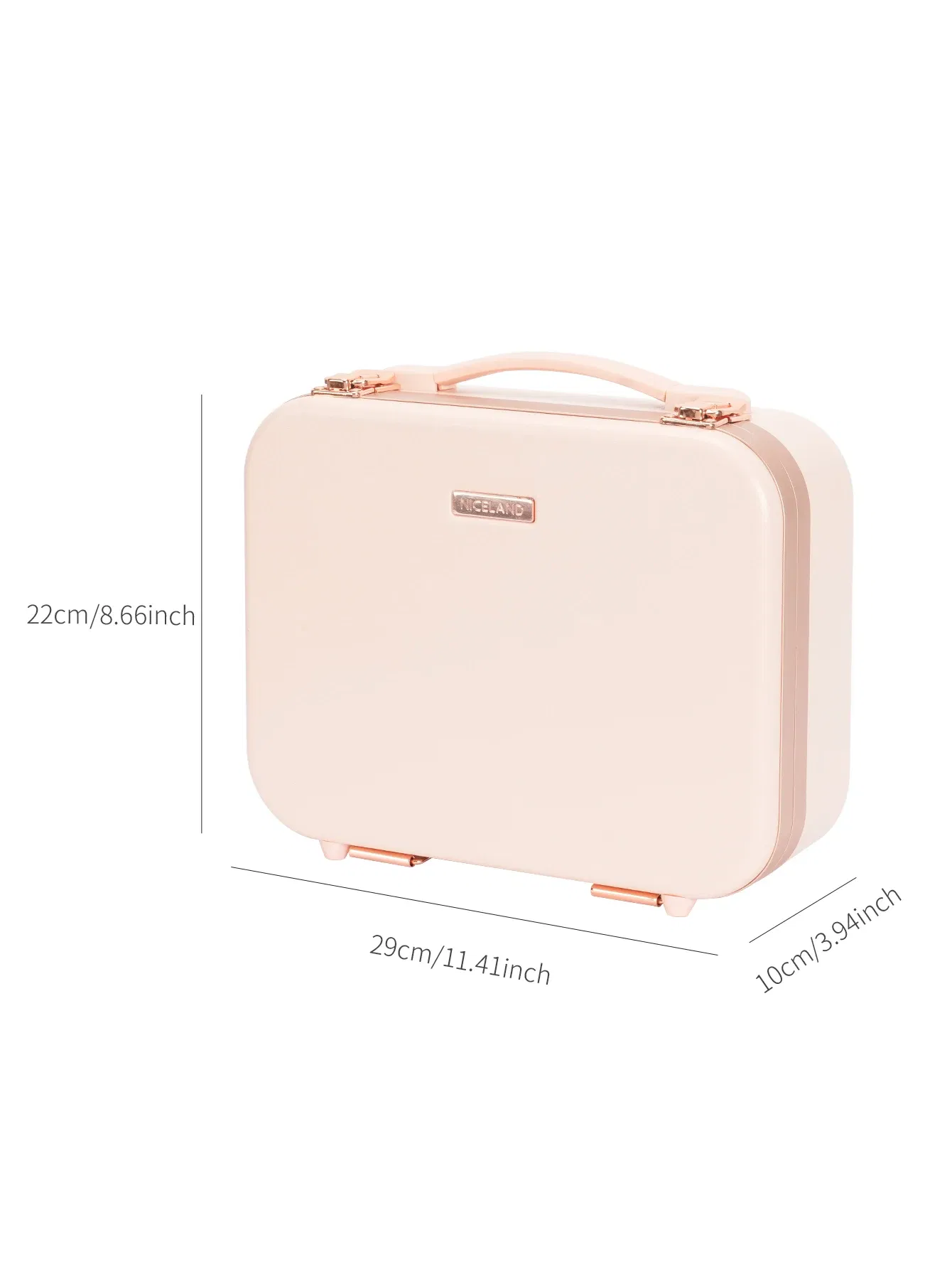 Color: WHITE - Women Skin Care Travel Storage Box Fashion Portable Makeup Bags Large Capacity Cosmetic Case with LED Mirror