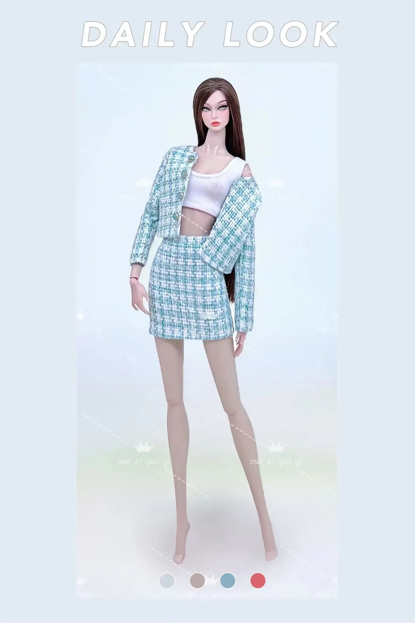 Color: light green - Dress for barbie accessories clothing clothes fashionistas Princes cosplay costume for barbie clothes set girls birthday toys