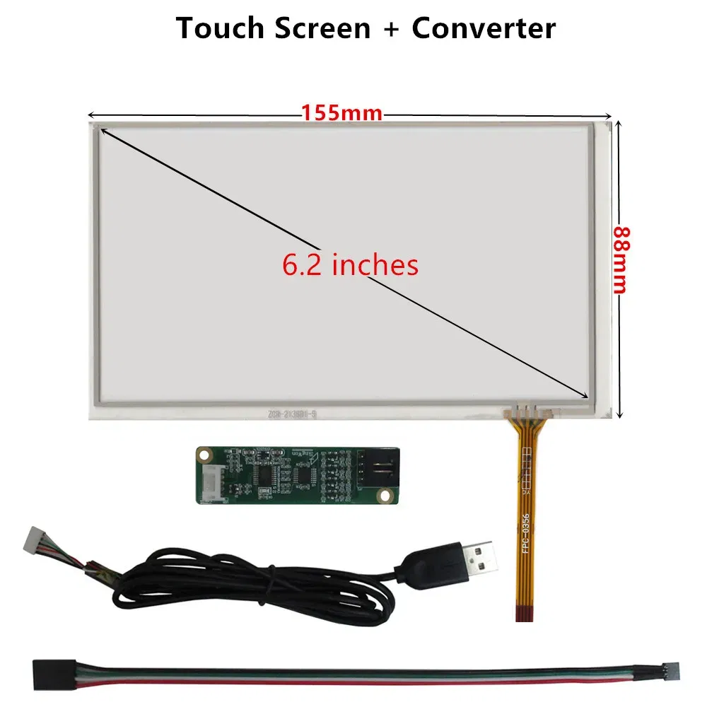 Color: Brown - 3.5/4.3/5/6.2/7/8/9/10.1 Inch Raspberry Pi Industrial Equipment PC Car Resistance Digitizer Touch Screen Panel USB Driver Board