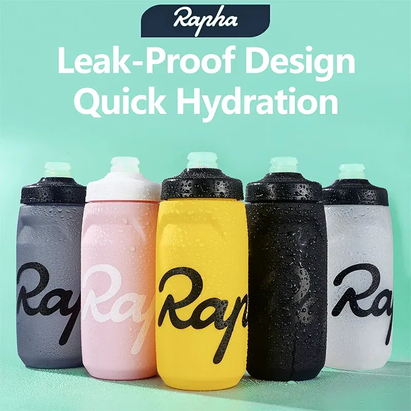 Color: Orange - Rapha Cycling Water Bottle 620/750ml Ultra light Leak-proof squeezable Taste-free Camping Hiking Sports Bicycle Kettle