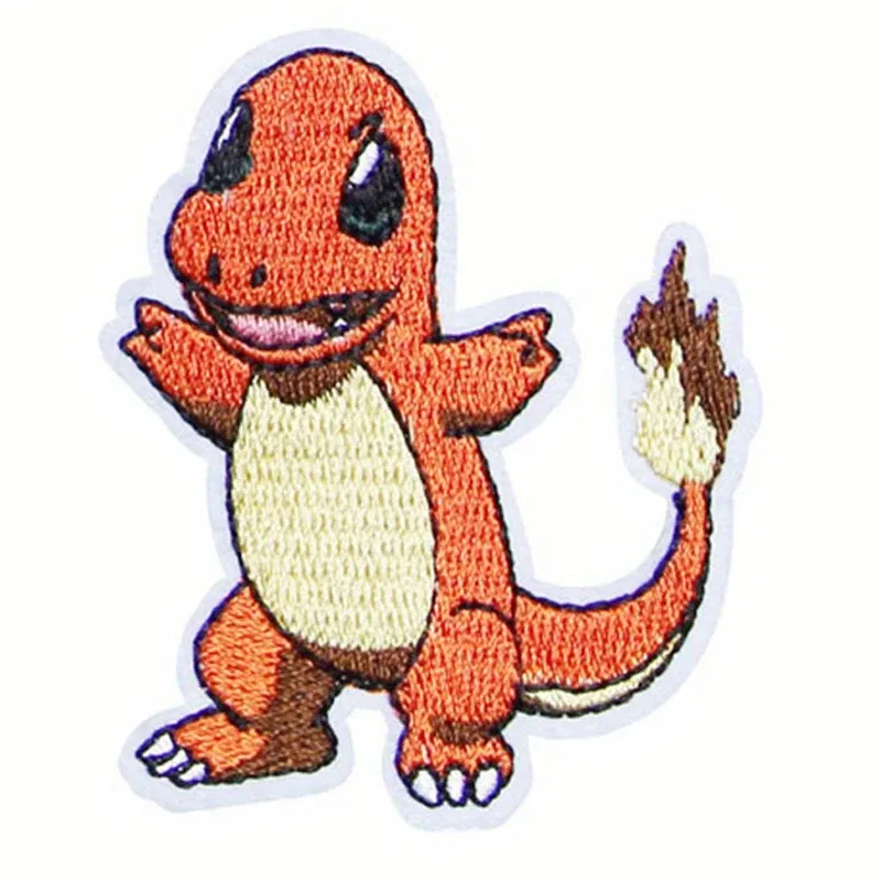 Color: antique silver - Kawaii Animals Patch Anime Game Embroidered Patches For Clothing DIY Iron on Patches For Clothes Jacket Cartoon Patch Stickers