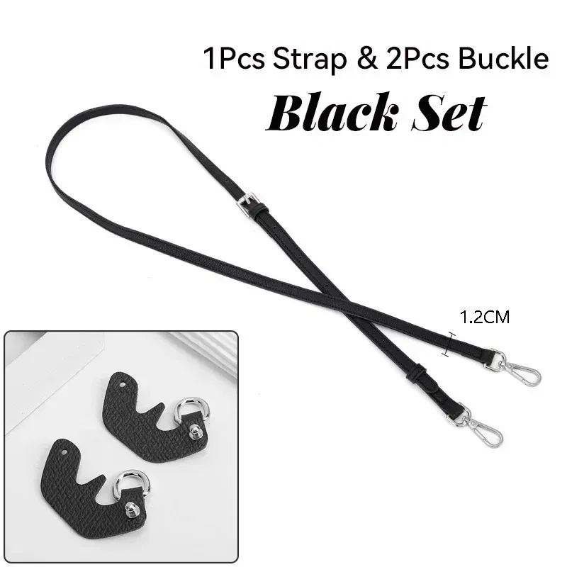 Color: Bronze - 1 Set Bag Strap For Longchamp Mini Punch-free Genuine Leather Shoulder Strap Set Transformation Crossbody Strap Bag Accessories