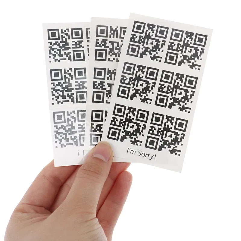 Color: Dark Khaki - Temporary Tattoo Sticker for Men Women Creative Love QR Code Fake Tattoo for Lovers Adults Wrist Body Art Waterproof