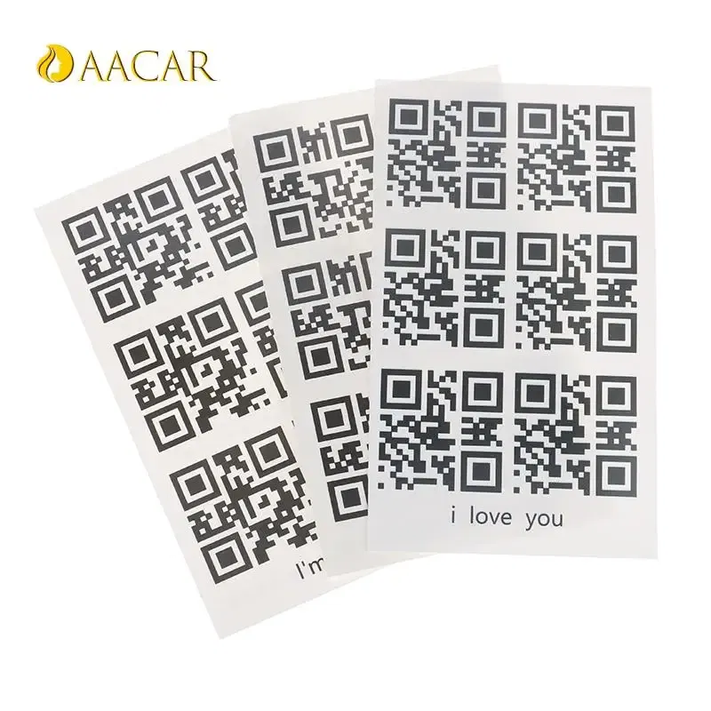 Color: Dark Khaki - Temporary Tattoo Sticker for Men Women Creative Love QR Code Fake Tattoo for Lovers Adults Wrist Body Art Waterproof