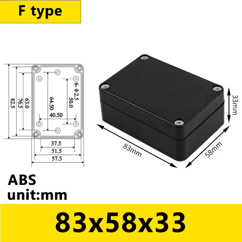 Color: army green - Black Outdoor Waterproof Enclosure Plastic Box Electronic Project Instrument Case Electrical Project Box Junction Box Housing