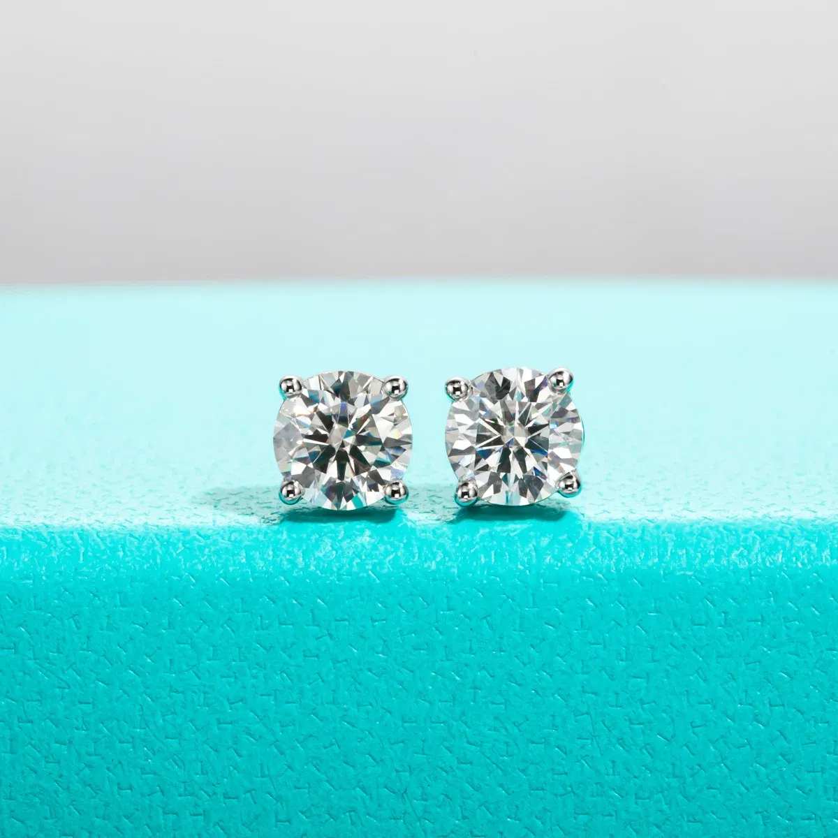 Gem Color: GRAY, Ships From: CHINA - AnuJewel 10k Gold 4/3/2/1.6/1/0.6ct Moissanite Stud Earrings For Women Real 10K Gold Post Anti-allergy Men Earrings Jewelry