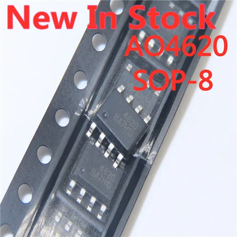 5PCS/LOT  AO4620 4620 SOP-8 MOS field effect tube N+P dual channel 30V 5.3A  In Stock NEW original IC