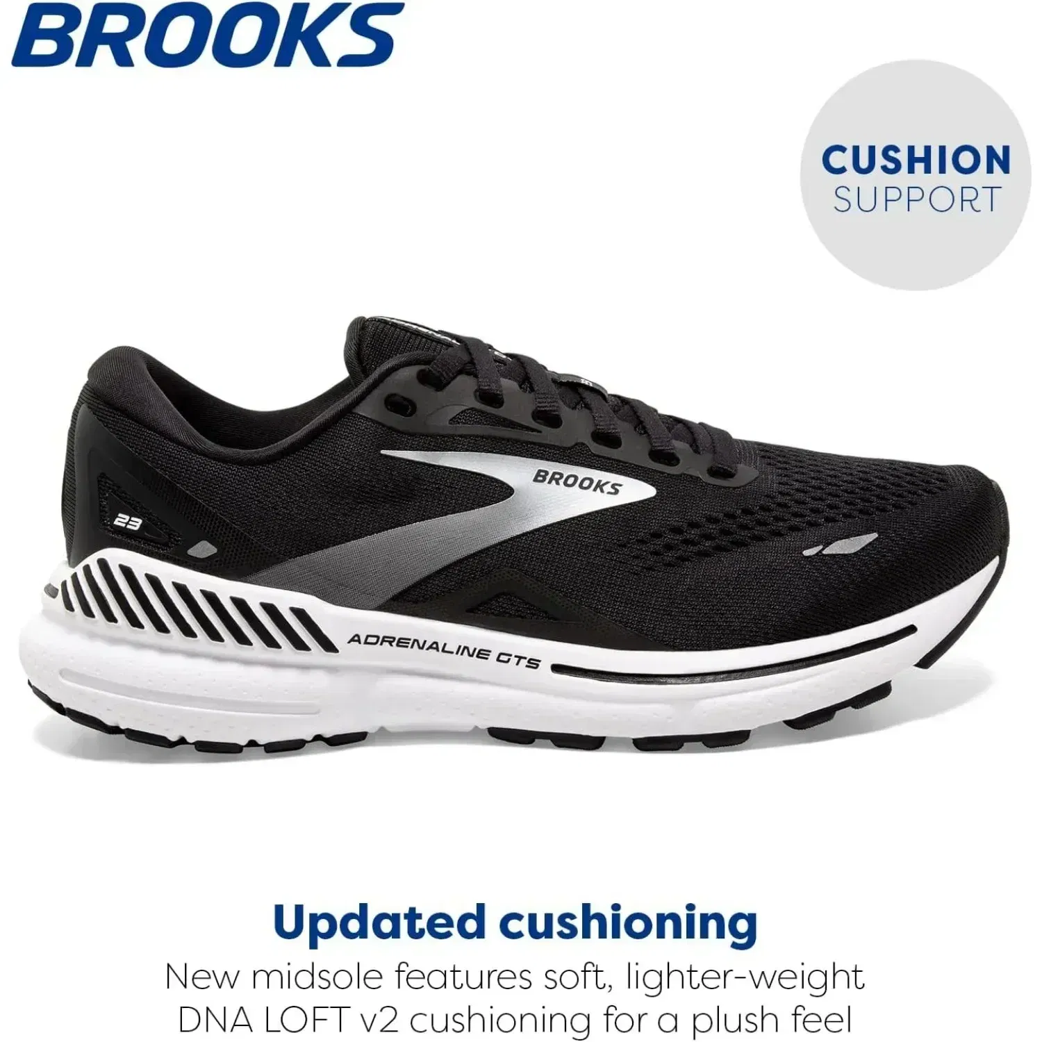 Color: Silver, Shoe Size: 41 - Brooks Men?™s Adrenaline GTS 23 Supportive Running Shoe