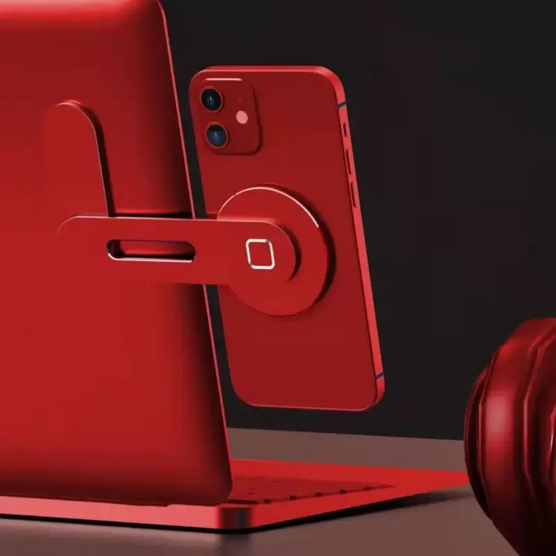 Color: Black, Ships From: CHINA - Laptop Phone Holder Magnetic Mobile Phone Stands Foldable Computer Expansion Bracket Slim Portable Monitor Side Mount For Office